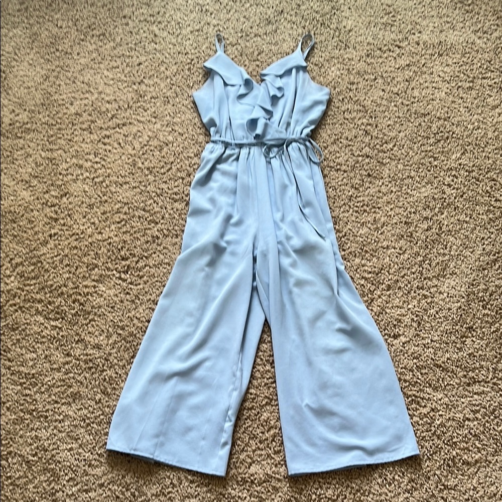 HYFVE Blue Palazzo Jumpsuit with Halter Top